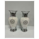 (2) Decorative Mosaic Vases
