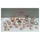 Pink Depression Glass Tableware