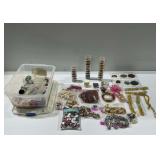 Mixture of Crafting Supplies: Beads and Jewelry Making Items