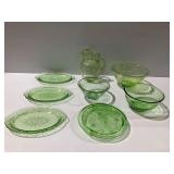 Green Depression Glass Selection