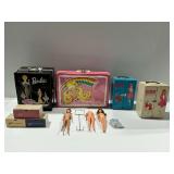 Barbie and Skipper Carrying Cases with Accessories and Dolls