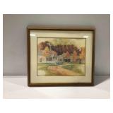 Framed Tom Heflin 1980 Midway Village Print