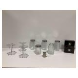 Storage Glass Jars with Metal Lids and Wire Racks