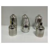 (5) Silver Color Vases