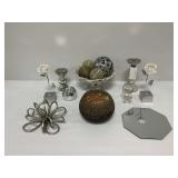 Silver and White Decorative Tabletop Decor ... see photos and description