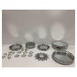 Silver Tone Decorative Decor with Mirrors