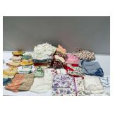 Textiles Including Crocheted Pot Holders and Aprons