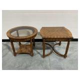 (2) Wooden Side Tables