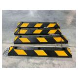 (4) Rubber Parking Curbs with Hardware