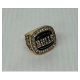 Chicago Bulls Championship Style Ring with Synthetic Stones and Gold Tone Metal