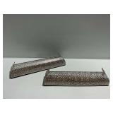 (2) Pierced Metal and Wooden Wall Shelves