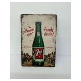 7Up Tin Sign The Fresh Up Family Drink