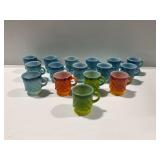 (16) Vintage Anchor Hocking Fire-King Kimberly Diamond Mugs