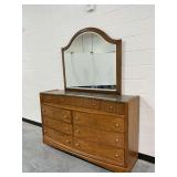 Marble Top Wooden Dresser with Mirror