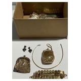Costume Jewelry and Vintage Gold Mesh Purses