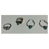Costume Jewelry Rings and Earrings