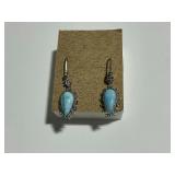 Sterling Silver Larimar Drop Earrings