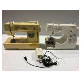 (2) Singer Portable Sewing Machines with Foot Pedals