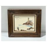 Jim Patterson Original Oil Painting Coastal Lighthouse