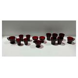 Ruby Red Glass Tableware