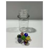 Pokemon Marbles with Glass Jar
