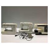 (3) Portable Sewing Machines with Foot Pedal
