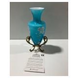 Fenton Landmark 100 Years Art Glass Vase with Stand