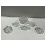 Vintage Clear Glass Bowls, Candy Dish, and Other Items