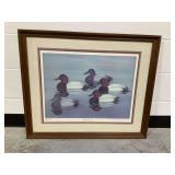 George C. Kieffer Ducks Unlimited Signed "Pool 16 Cans" Framed Print