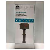 Architectural Mailboxes Grand Haven Mocha Plastic Mailbox and Post Kit