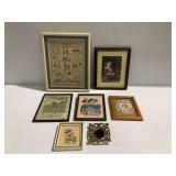 Framed Art and Decoratives Including "A Virtuous Woman" Needlepoint