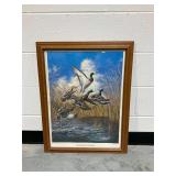 Harold Roe Signed and Numbered 1976 Print "Greenhead Getaway"