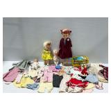 Vintage Dolls with Extensive Wardrobe and Accessories