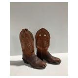 Double-H Boot Company Cowboy Boots Size 7W Brown Leather