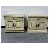 (2) White Fine Furniture Nightstands