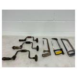 Group of Hand Braces and Hacksaws