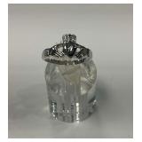 Sterling Silver Claddagh Ring, Size 8