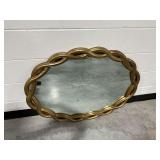 Decorative Gold Framed Oval Wall Mirror