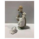 Lladro Porcelain Figurine and Wall Hanging Bust