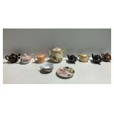(8) Ceramic Teapots and Teacup