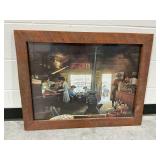 Framed General Store Print with Wooden Frame