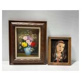 Still Life and Portrait of Girl... Both Framed
