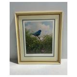 Owen J. Gromme Signed and Numbered "Indigo Bunting" Framed Print