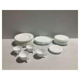 Vintage White Milk Glass Dinnerware