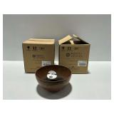 (2) Boxes of 10 in. Napa Bowl Planters Rust Color