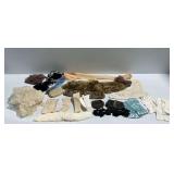 Historical Apparel Accessories Including Fur Stoles and Lace Collars