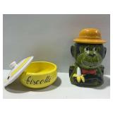 (2) Ceramic Containers with Lids