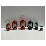 (6) Painted Metal Lanterns