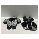 Schutt Y Flex 4.2 Football Shoulder Pads and Rawlings Catcher