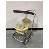 Mid-Century Stroller and High Chair Combination with Canopy